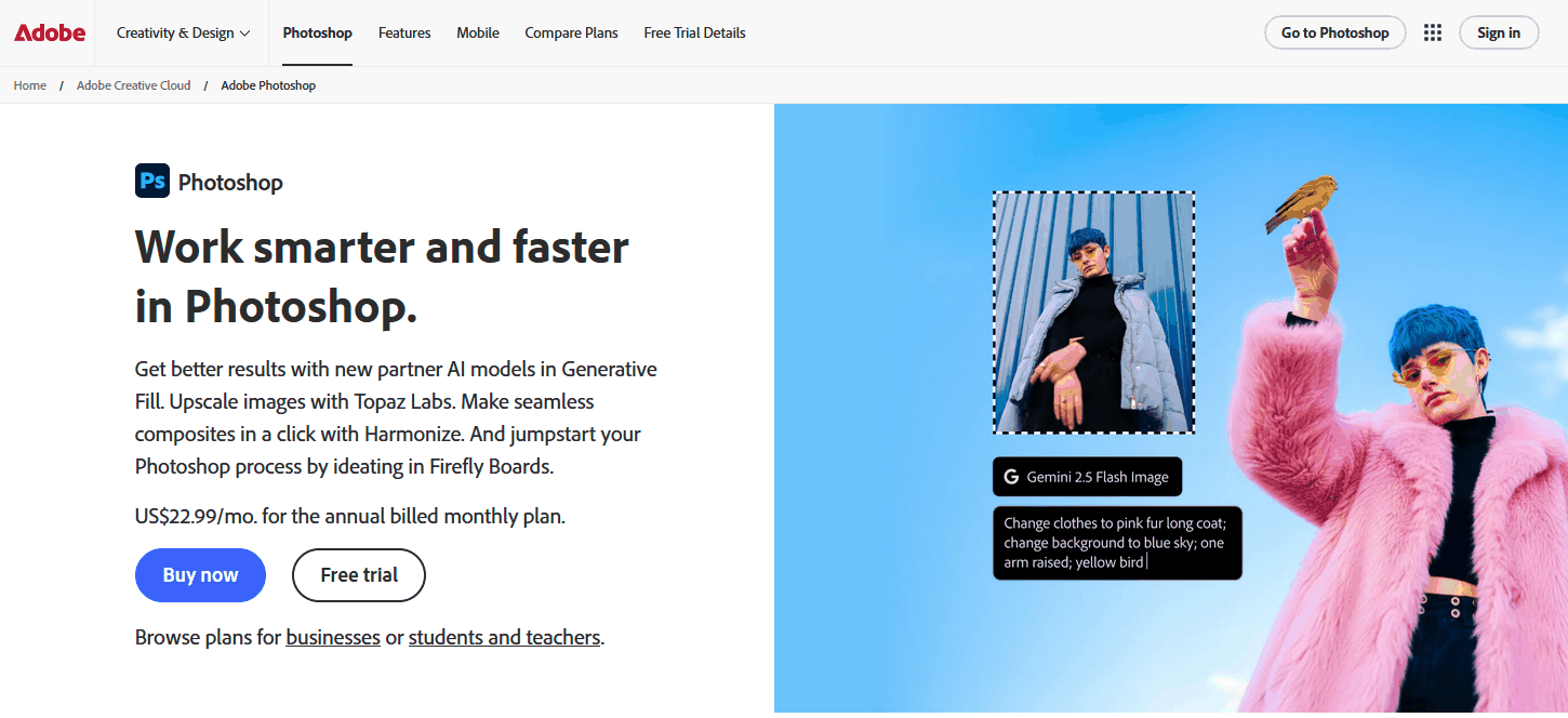 Adobe Photoshop website